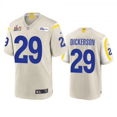 Los Angeles Rams #29 Eric Dickerson Men's Super Bowl LVI Patch Nike Game NFL Jersey - Bone