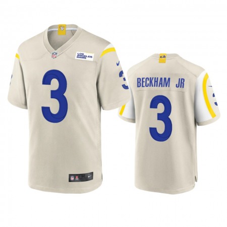 Los Angeles Rams #3 Odell Beckham Jr. Men's Nike Game NFL Jersey - Bone