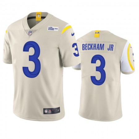 Los Angeles Rams #3 Odell Beckham Jr. Men's Nike Vapor Limited NFL Jersey - Bone