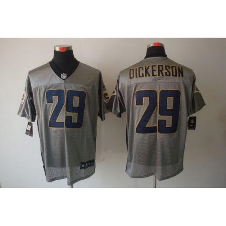 Nike Rams #29 Eric Dickerson Grey Shadow Men's Stitched NFL Elite Jersey