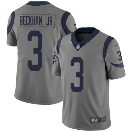 Nike Rams #3 Odell Beckham Jr. Gray Men's Stitched NFL Limited Inverted Legend Jersey