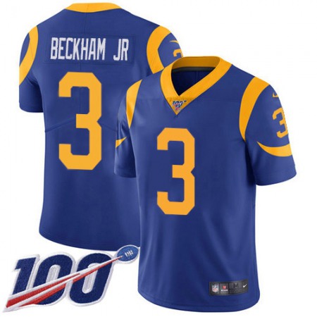 Nike Rams #3 Odell Beckham Jr. Royal Blue Alternate Men's Stitched NFL 100th Season Vapor Limited Jersey