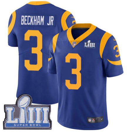 Nike Rams #3 Odell Beckham Jr. Royal Blue Alternate Super Bowl LIII Bound Men's Stitched NFL Vapor Untouchable Limited Jersey