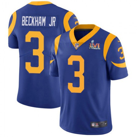 Nike Rams #3 Odell Beckham Jr. Royal Blue Alternate Super Bowl LVI Patch Men's Stitched NFL Vapor Untouchable Limited Jersey