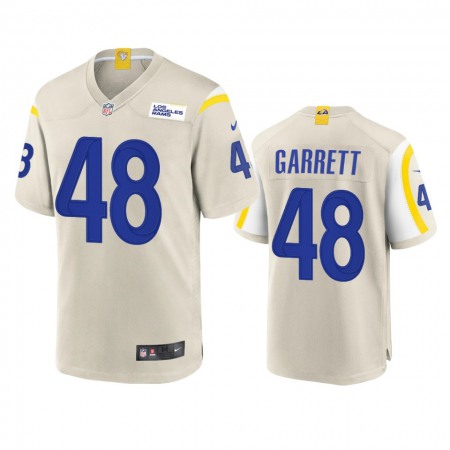 Los Angeles Rams #48 Chris Garrett Men's Super Bowl LVI Patch Nike Game NFL Jersey - Bone