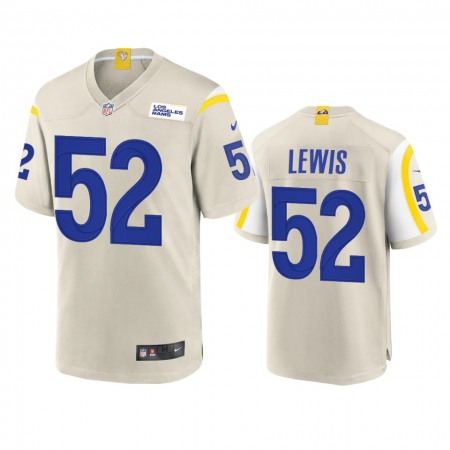 Los Angeles Rams #52 Terrell Lewis Men's Nike Game NFL Jersey - Bone