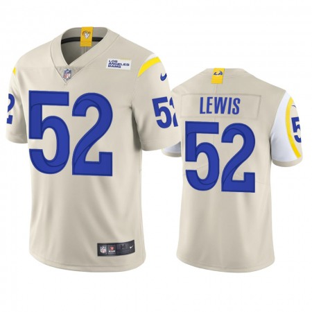 Los Angeles Rams #52 Terrell Lewis Men's Nike Vapor Limited NFL Jersey - Bone