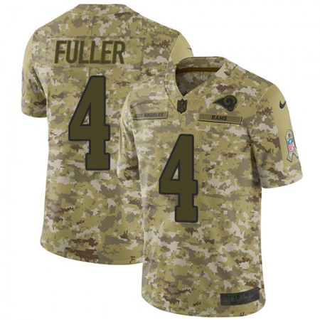 Nike Rams #4 Jordan Fuller Camo Men's Stitched NFL Limited 2018 Salute To Service Jersey