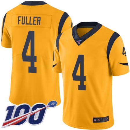 Nike Rams #4 Jordan Fuller Gold Men's Stitched NFL Limited Rush 100th Season Jersey