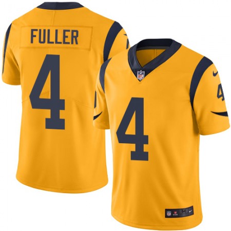 Nike Rams #4 Jordan Fuller Gold Men's Stitched NFL Limited Rush Jersey