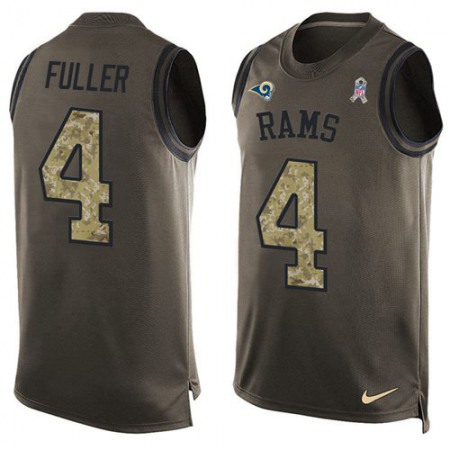 Nike Rams #4 Jordan Fuller Green Men's Stitched NFL Limited Salute To Service Tank Top Jersey