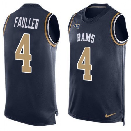 Nike Rams #4 Jordan Fuller Navy Blue Team Color Men's Stitched NFL Limited Tank Top Jersey
