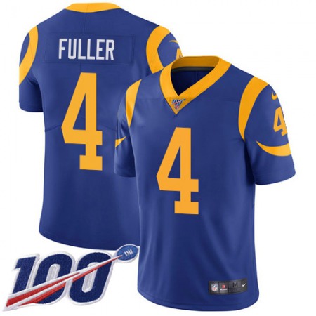 Nike Rams #4 Jordan Fuller Royal Blue Alternate Men's Stitched NFL 100th Season Vapor Limited Jersey