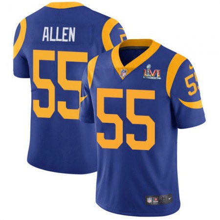 Nike Rams #55 Brian Allen Royal Blue Alternate Super Bowl LVI Patch Men's Stitched NFL Vapor Untouchable Limited Jersey