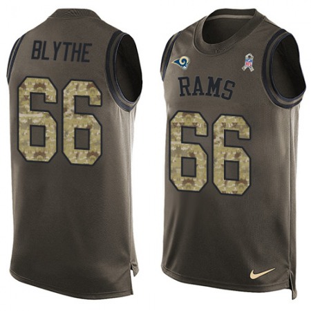 Nike Rams #66 Austin Blythe Green Men's Stitched NFL Limited Salute To Service Tank Top Jersey