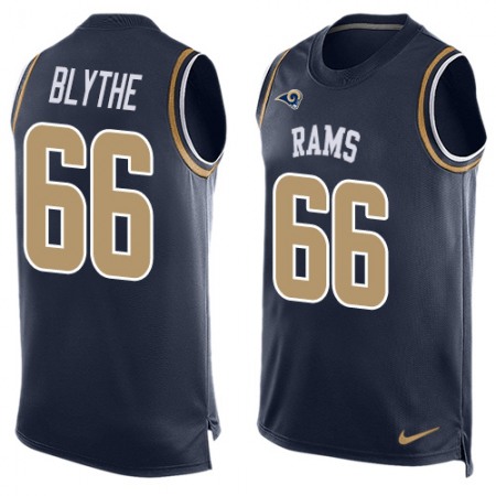 Nike Rams #66 Austin Blythe Navy Blue Team Color Men's Stitched NFL Limited Tank Top Jersey