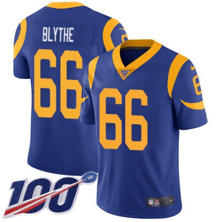 Nike Rams #66 Austin Blythe Royal Blue Alternate Men's Stitched NFL 100th Season Vapor Untouchable Limited Jersey