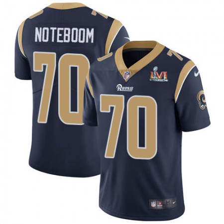 Nike Rams #70 Joseph Noteboom Navy Blue Team Color Super Bowl LVI Patch Men's Stitched NFL Vapor Untouchable Limited Jersey