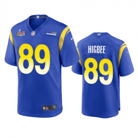 Los Angeles Rams #89 Tyler Higbee Men's Super Bowl LVI Patch Nike Game NFL Jersey - Royal