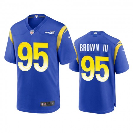 Los Angeles Rams #95 Bobby Brown III Men's Nike Game NFL Jersey - Royal