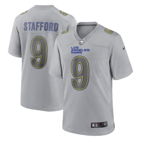 Los Angeles Rams #9 Matthew Stafford Men's Gray Atmosphere Fashion Game Jersey