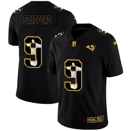 Los Angeles Rams #9 Matthew Stafford Men's Nike Carbon Black Vapor Cristo Redentor Limited NFL Jersey