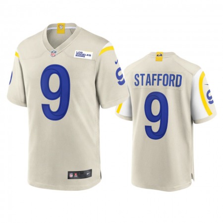 Los Angeles Rams #9 Matthew Stafford Men's Nike Game NFL Jersey - Bone