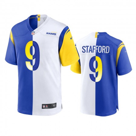 Los Angeles Rams #9 Matthew Stafford Men's Nike Royal White Split Game NFL Limited Jersey