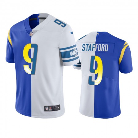 Los Angeles Rams #9 Matthew Stafford Men's Nike Royal White Split Game NFL Limited Jersey
