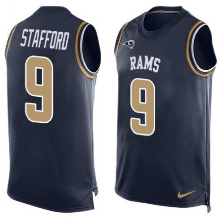 Los Angeles Rams #9 Matthew Stafford Navy Blue Team Color Men's Stitched NFL Limited Tank Top Jersey