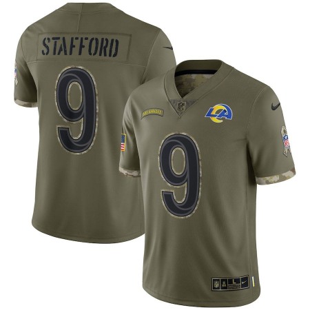 Los Angeles Rams #9 Matthew Stafford Nike Men's 2022 Salute To Service Limited Jersey - Olive