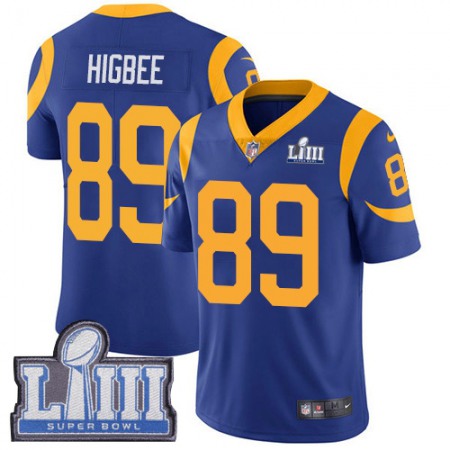 Nike Rams #89 Tyler Higbee Royal Blue Alternate Super Bowl LIII Bound Men's Stitched NFL Vapor Untouchable Limited Jersey