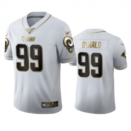 Los Angeles Rams #99 Aaron Donald Men's Nike White Golden Edition Vapor Limited NFL 100 Jersey