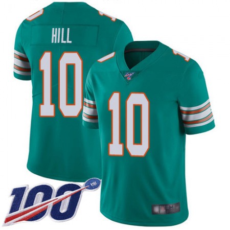 Nike Dolphins #10 Tyreek Hill Aqua Green Alternate Men's Stitched NFL 100th Season Vapor Untouchable Limited Jersey