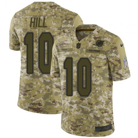 Nike Dolphins #10 Tyreek Hill Camo Men's Stitched NFL Limited 2018 Salute To Service Jersey