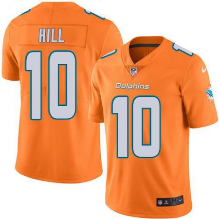 Nike Dolphins #10 Tyreek Hill Orange Men's Stitched NFL Limited Rush Jersey