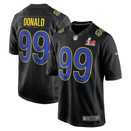 Nike Rams #99 Aaron Donald Nike Black Men's Super Bowl LVI Bound Game Fashion Jersey