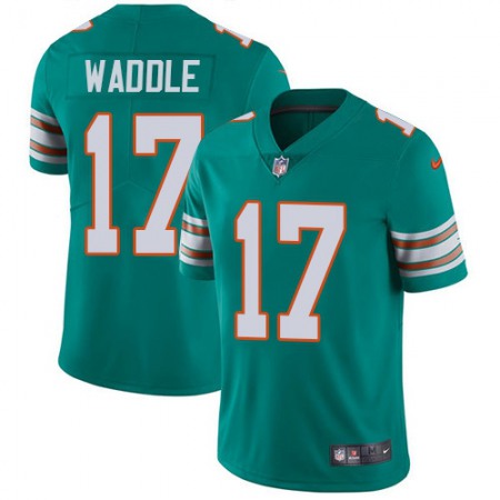 Nike Dolphins #17 Jaylen Waddle Aqua Green Alternate Men's Stitched NFL Vapor Untouchable Limited Jersey