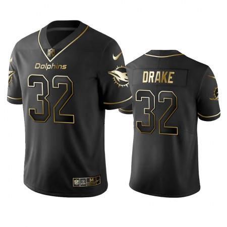 Dolphins #32 Kenyan Drake Men's Stitched NFL Vapor Untouchable Limited Black Golden Jersey