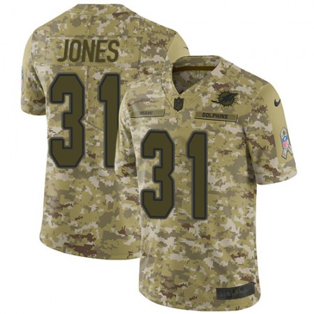 Nike Dolphins #31 Byron Jones Camo Men's Stitched NFL Limited 2018 Salute To Service Jersey