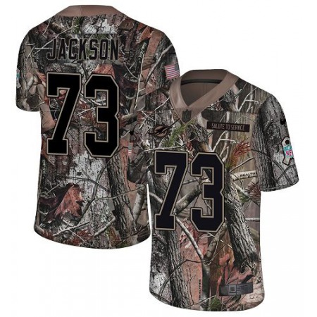 Nike Dolphins #73 Austin Jackson Camo Men's Stitched NFL Limited Rush Realtree Jersey