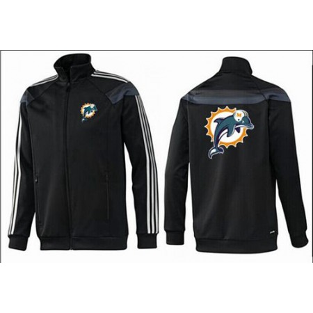 NFL Miami Dolphins Team Logo Jacket Black_2