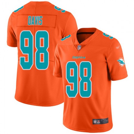 Nike Dolphins #98 Raekwon Davis Orange Men's Stitched NFL Limited Inverted Legend Jersey