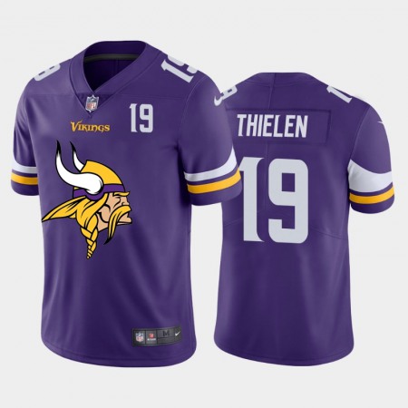 Minnesota Vikings #19 Adam Thielen Purple Men's Nike Big Team Logo Player Vapor Limited NFL Jersey