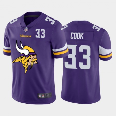 Minnesota Vikings #33 Dalvin Cook Purple Men's Nike Big Team Logo Player Vapor Limited NFL Jersey
