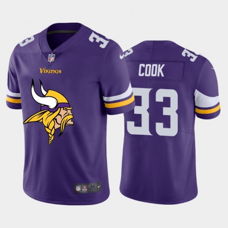 Minnesota Vikings #33 Dalvin Cook Purple Men's Nike Big Team Logo Vapor Limited NFL Jersey