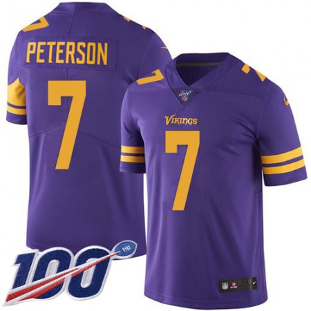 Nike Vikings #7 Patrick Peterson Purple Men's Stitched NFL Limited Rush 100th Season Jersey