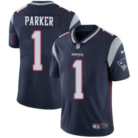 Nike Patriots #1 DeVante Parker Navy Blue Team Color Men's Stitched NFL Vapor Untouchable Limited Jersey
