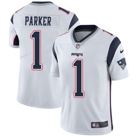 Nike Patriots #1 DeVante Parker White Men's Stitched NFL Vapor Untouchable Limited Jersey