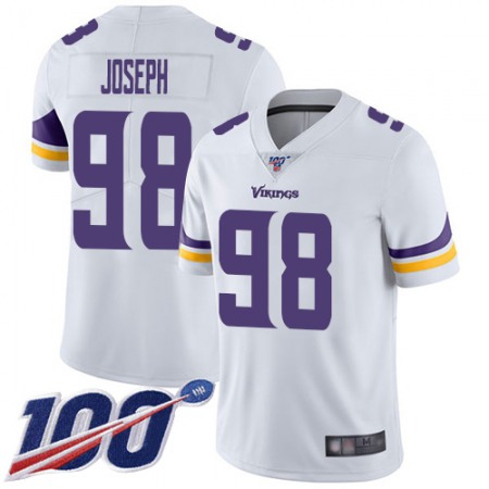 Nike Vikings #98 Linval Joseph White Men's Stitched NFL 100th Season Vapor Limited Jersey